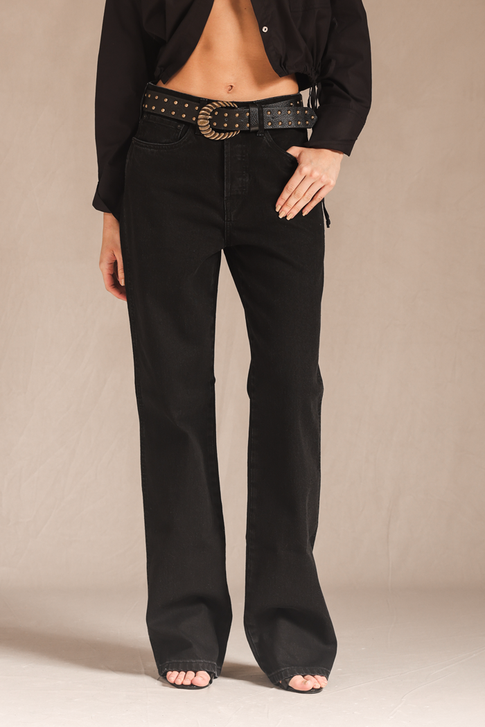 CALCA WIDE LEG VALERIE BLACK JEANS