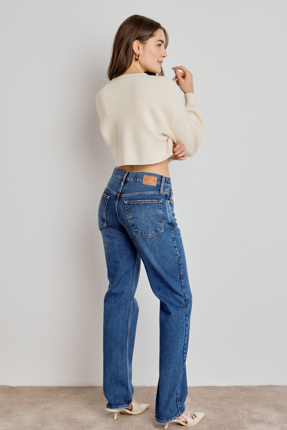 TRICOT CROPPED MG LONGA - OFF WHITE