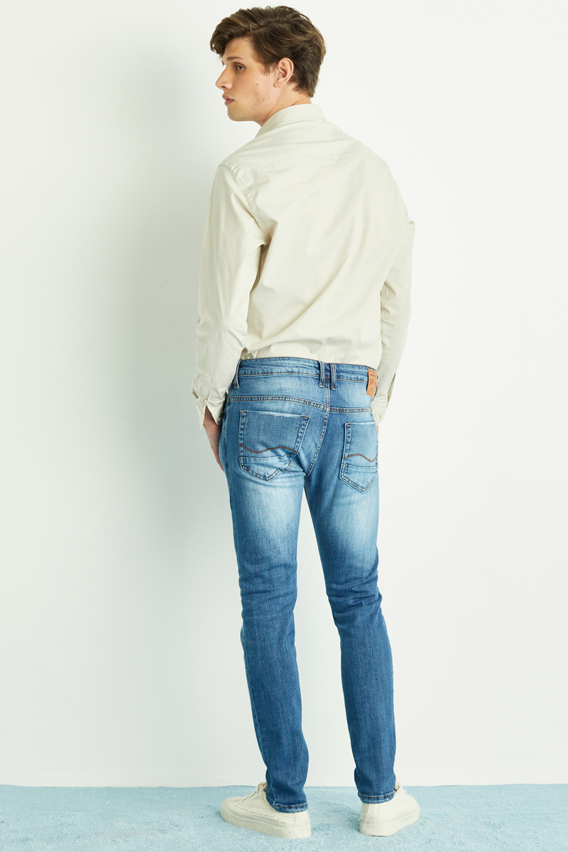 Calça Jeans Médio Masculina Slim