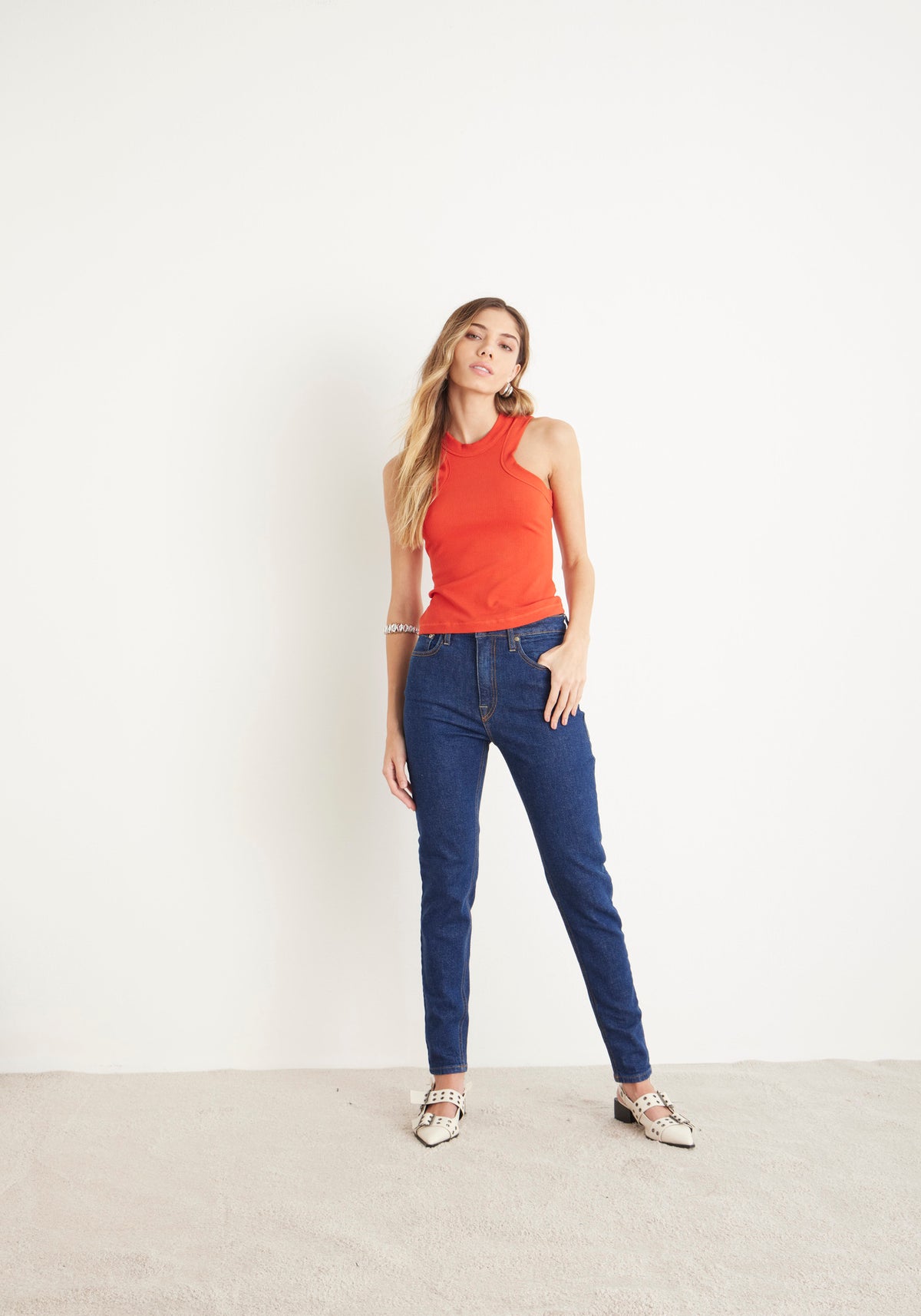 Calça Skinny Stoned Jeans Escuro