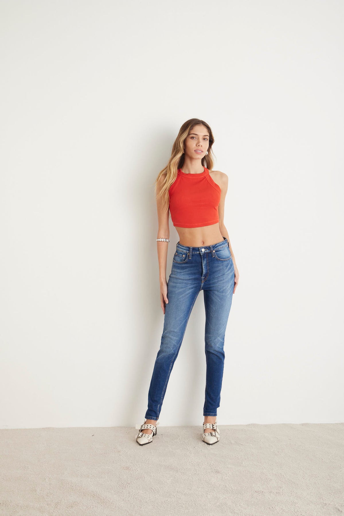 Calça Skinny Destryed Jeans Médio