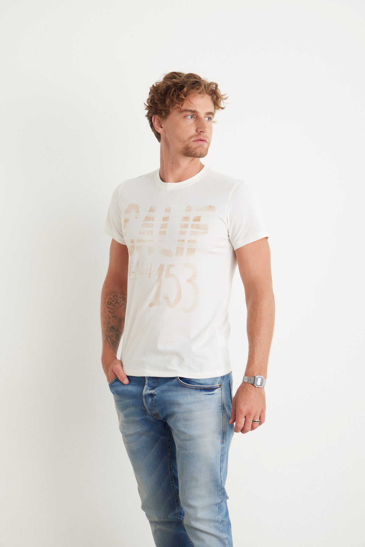 Camiseta Califórnia Beach Masc Off White