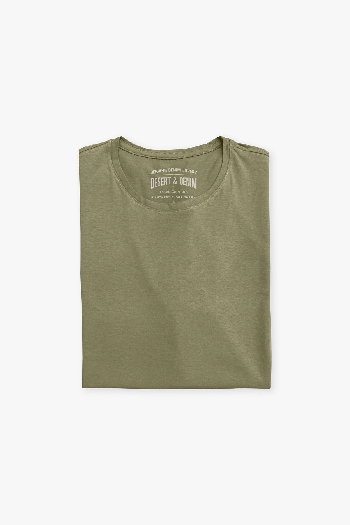 CAMISETA GOLA CARECA MASC - VERDE OLIVA