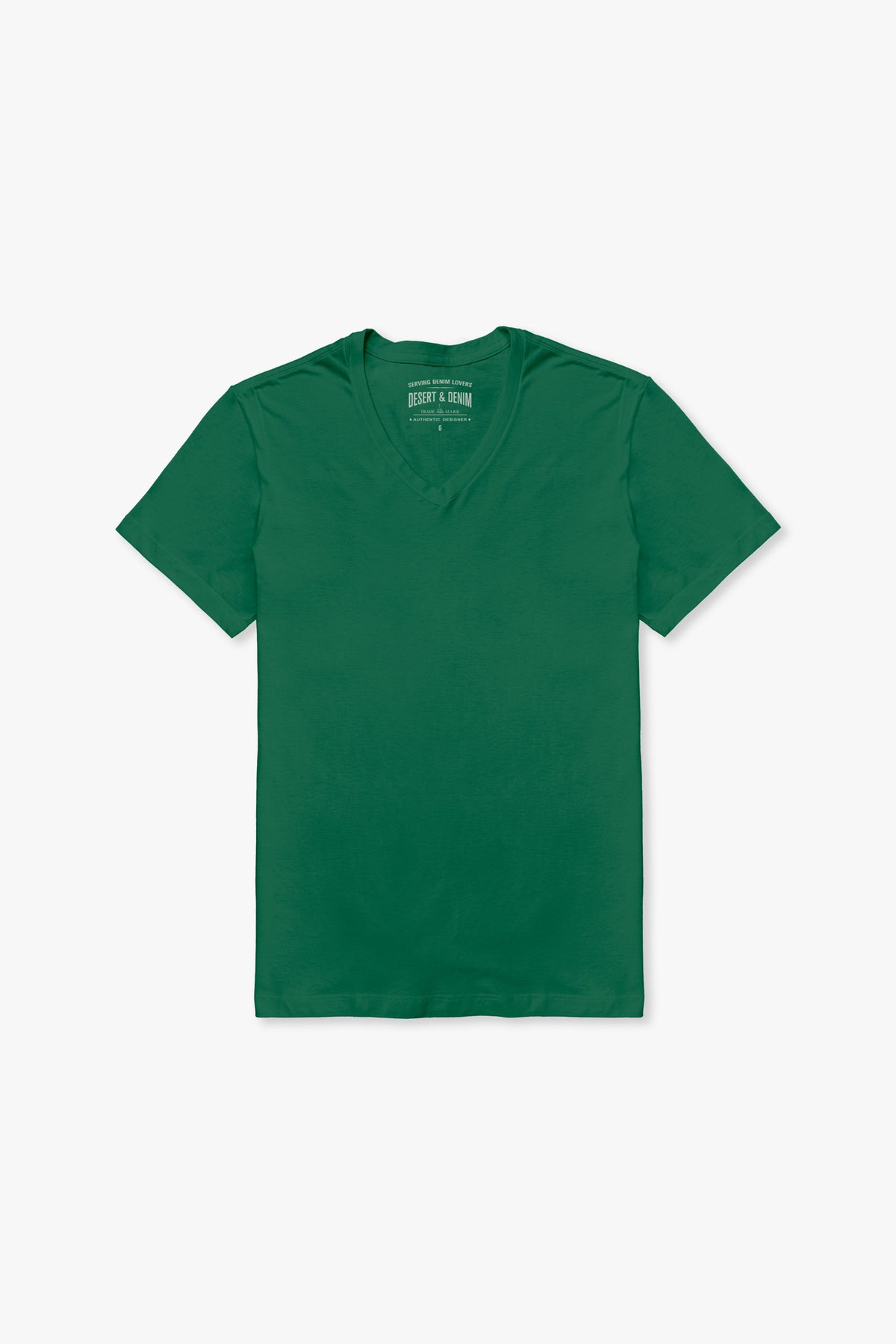 CAMISETA BASICA GOLA V - VERDE