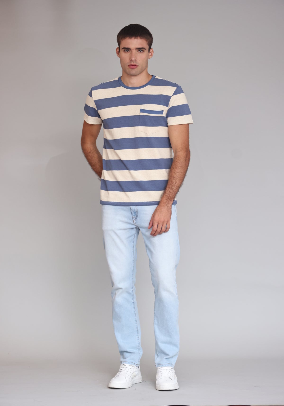 Calça Basic Comfort Masc Jeans Claro