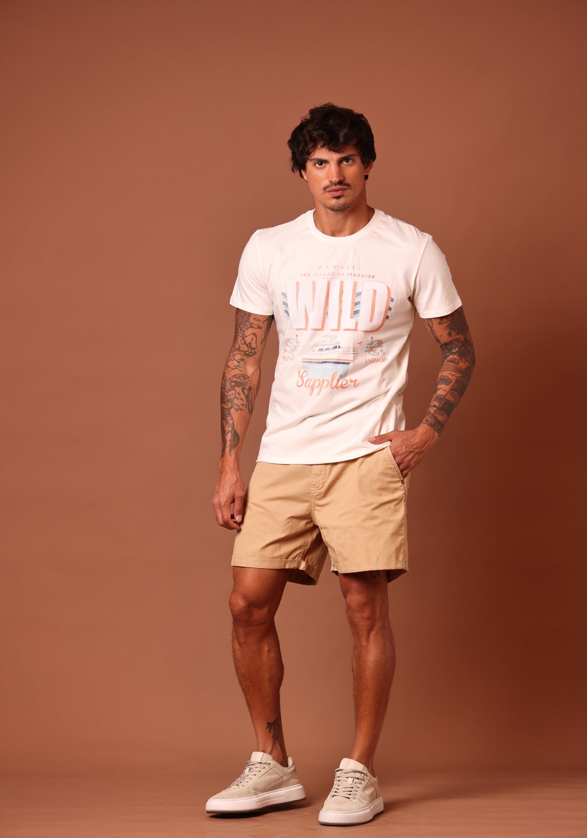 Camiseta Slim Wild Masc