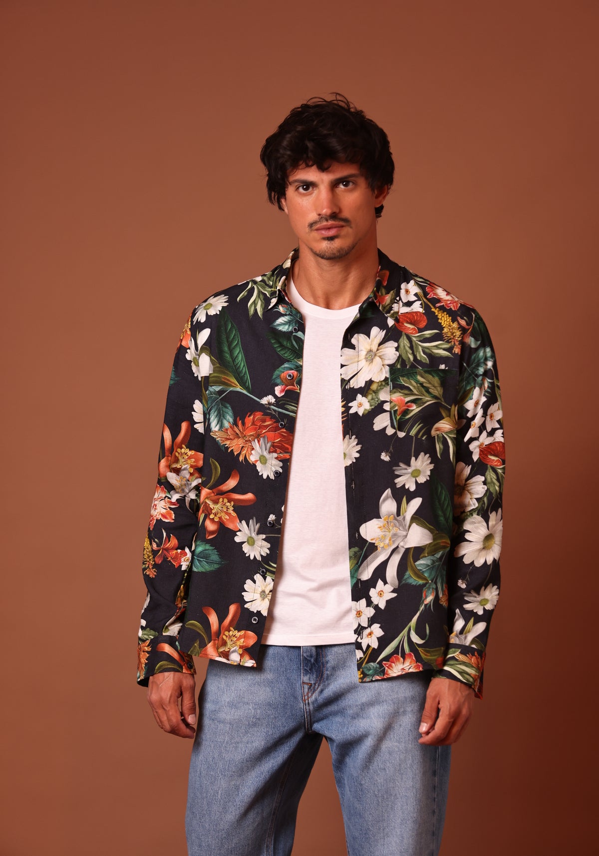 Camisa Manga Longa Flower Masc