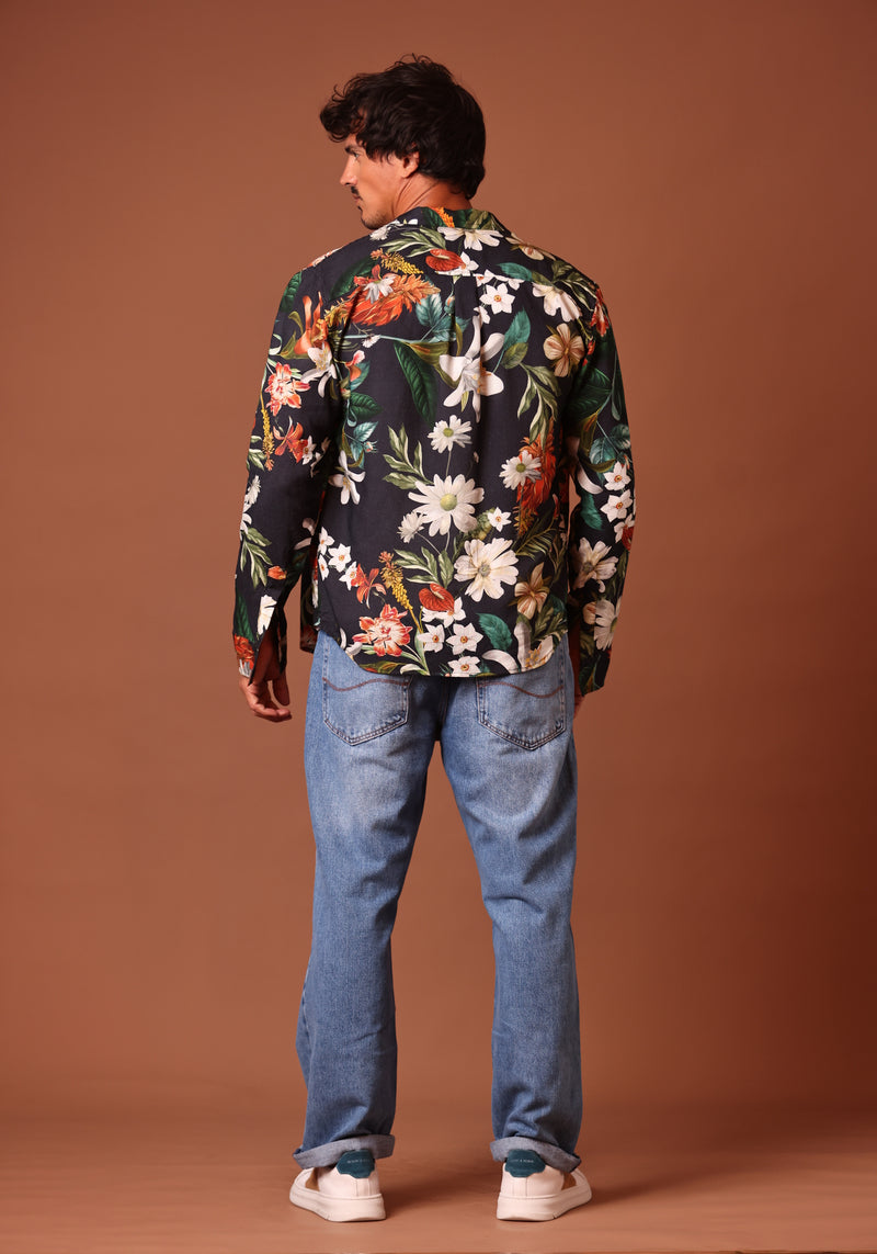 Camisa Manga Longa Flower Masc