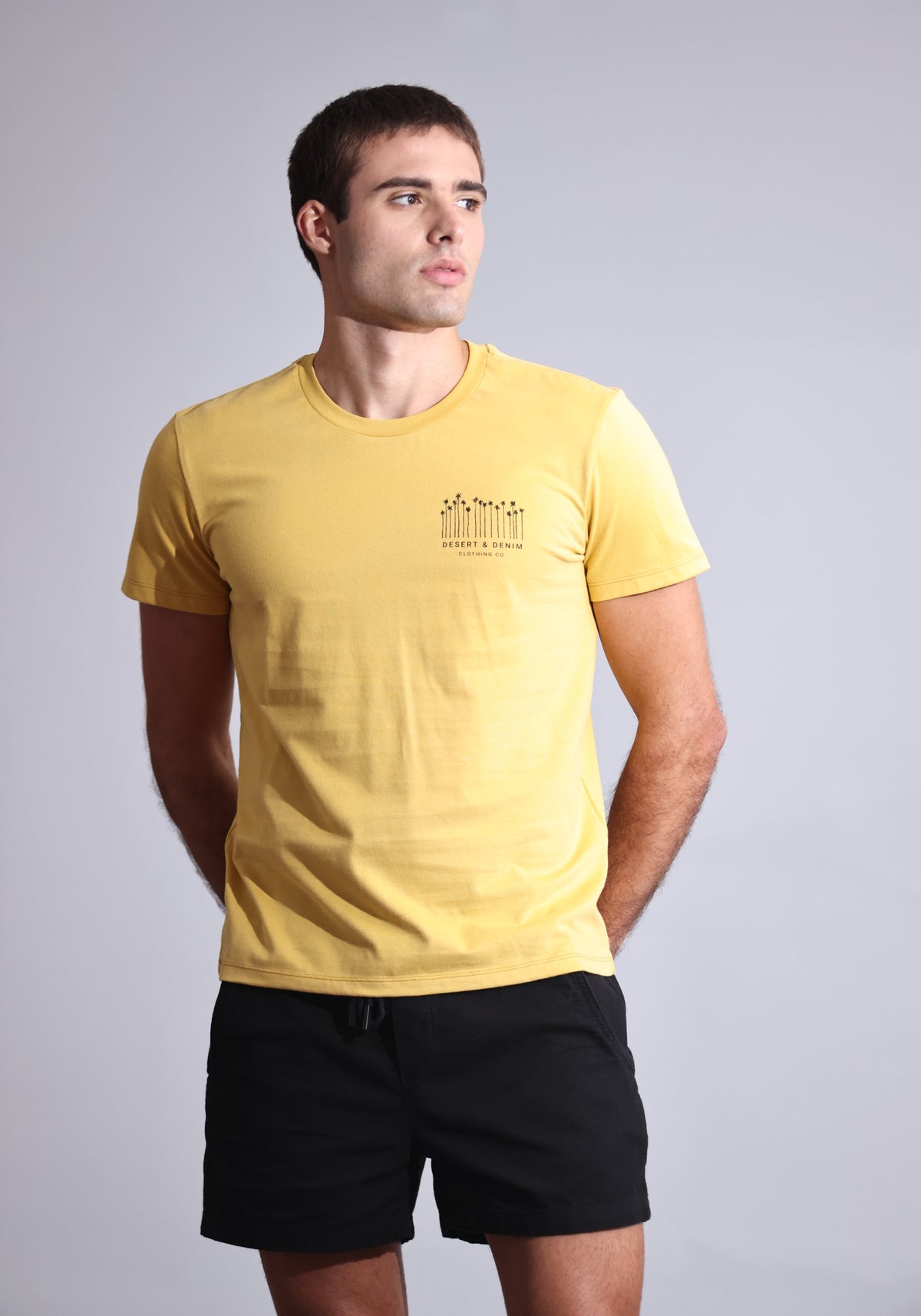 Camiseta Slim Clothing Mostarda Masc