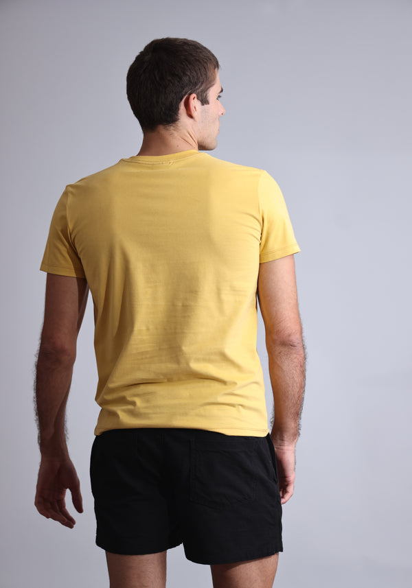 Camiseta Slim Clothing Mostarda Masc