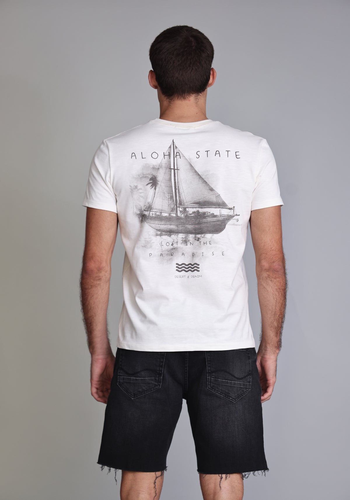 Camiseta Slim Aloha State Masc