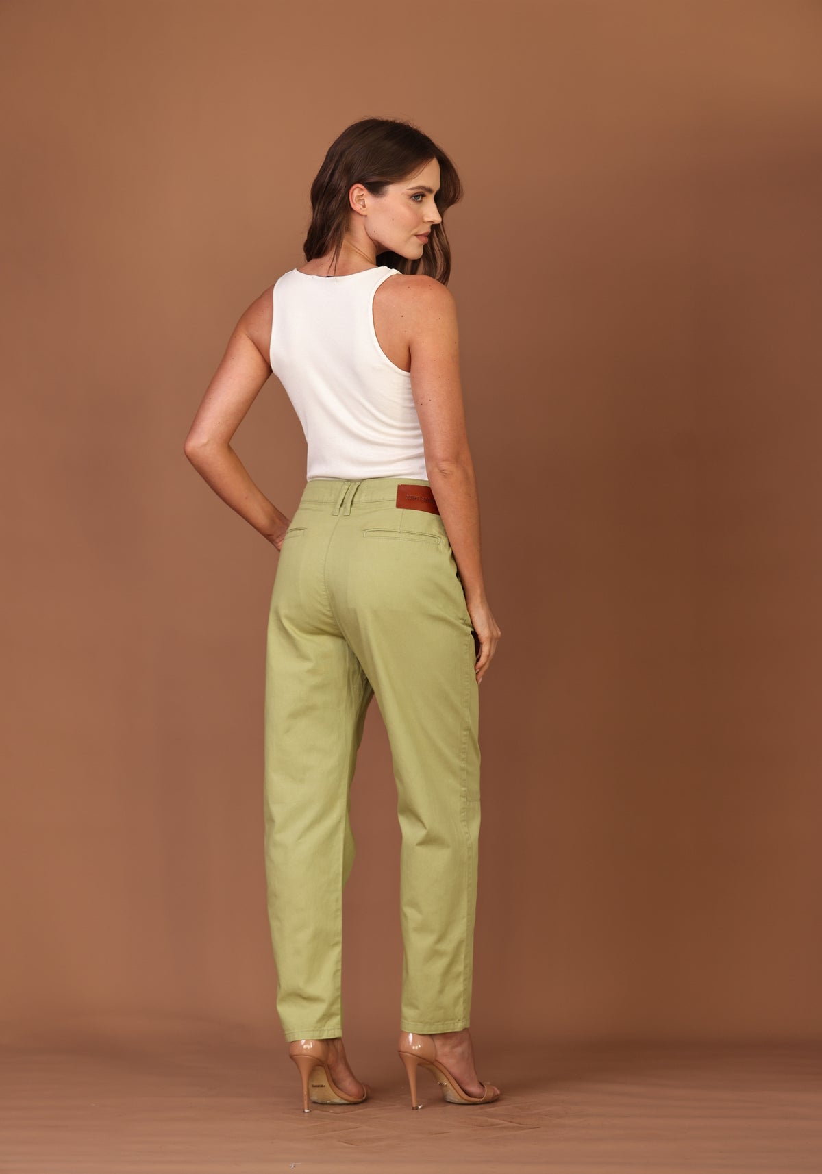 Calça Cargo Sarja Verde Oliva