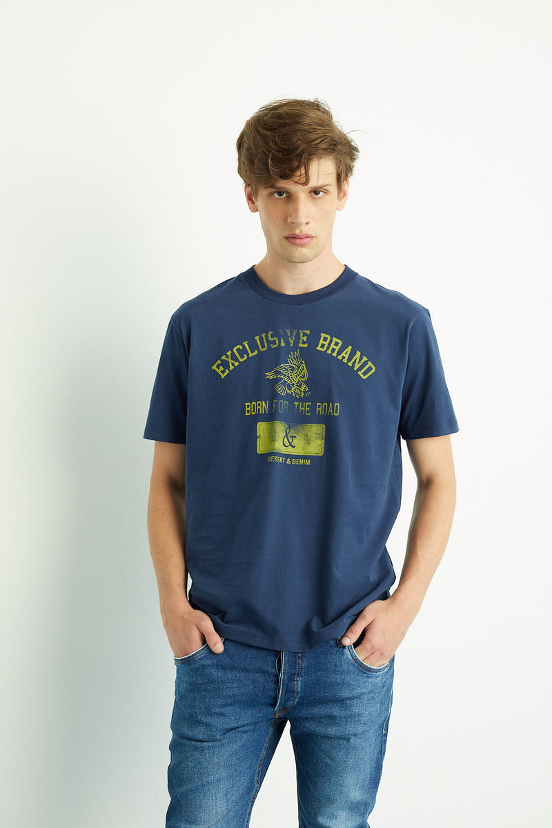 Camiseta Masculina Born For The Road Marinho