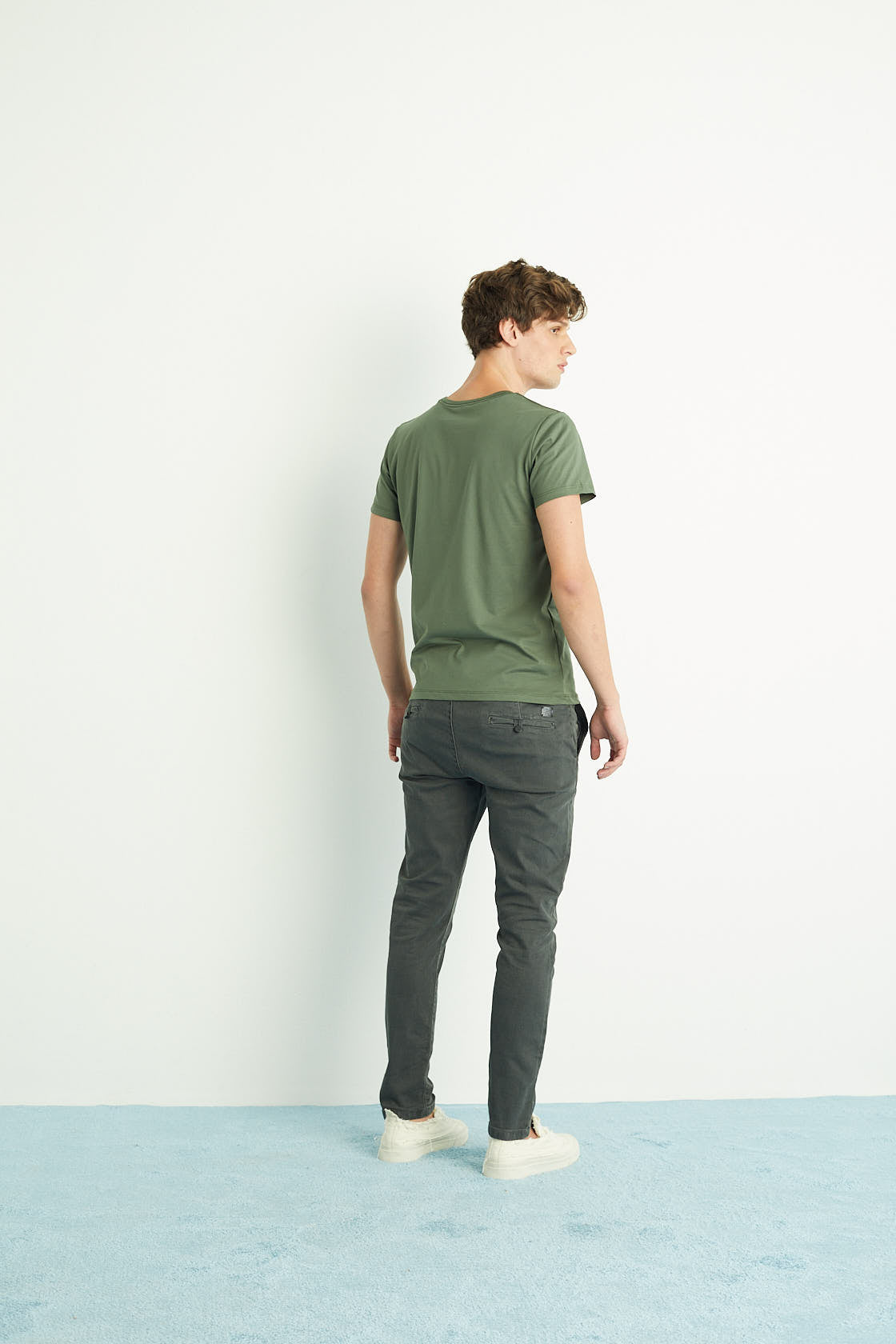 Camiseta Masculina Algodão Pima Verde