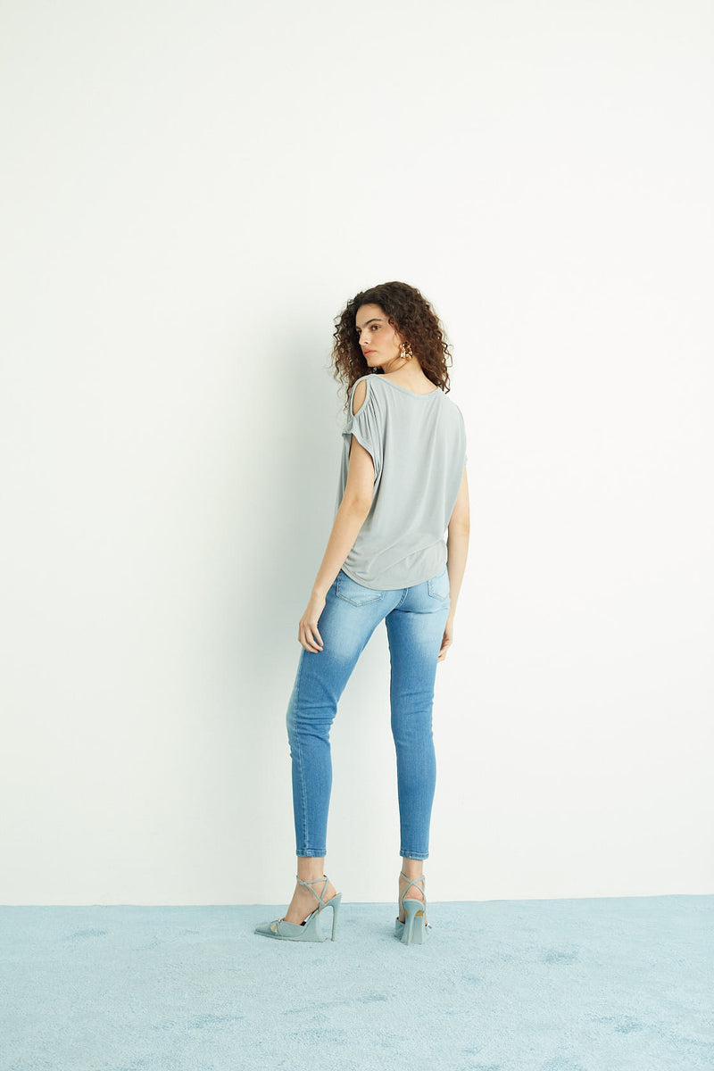 Calça Skinny Jeans Médio