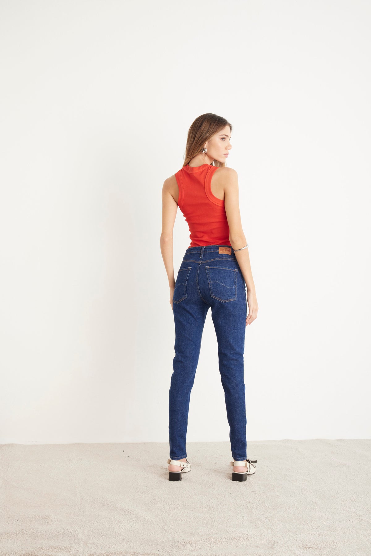 Calça Skinny Stoned Jeans Escuro