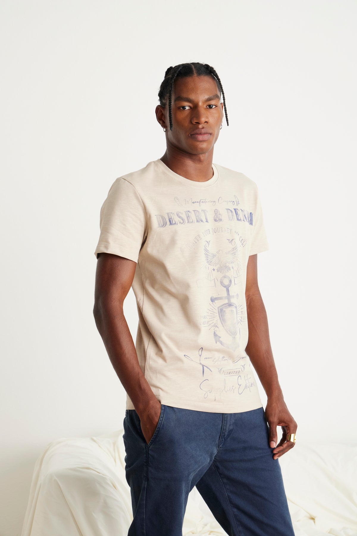 Camiseta Slim Park Drive Areia